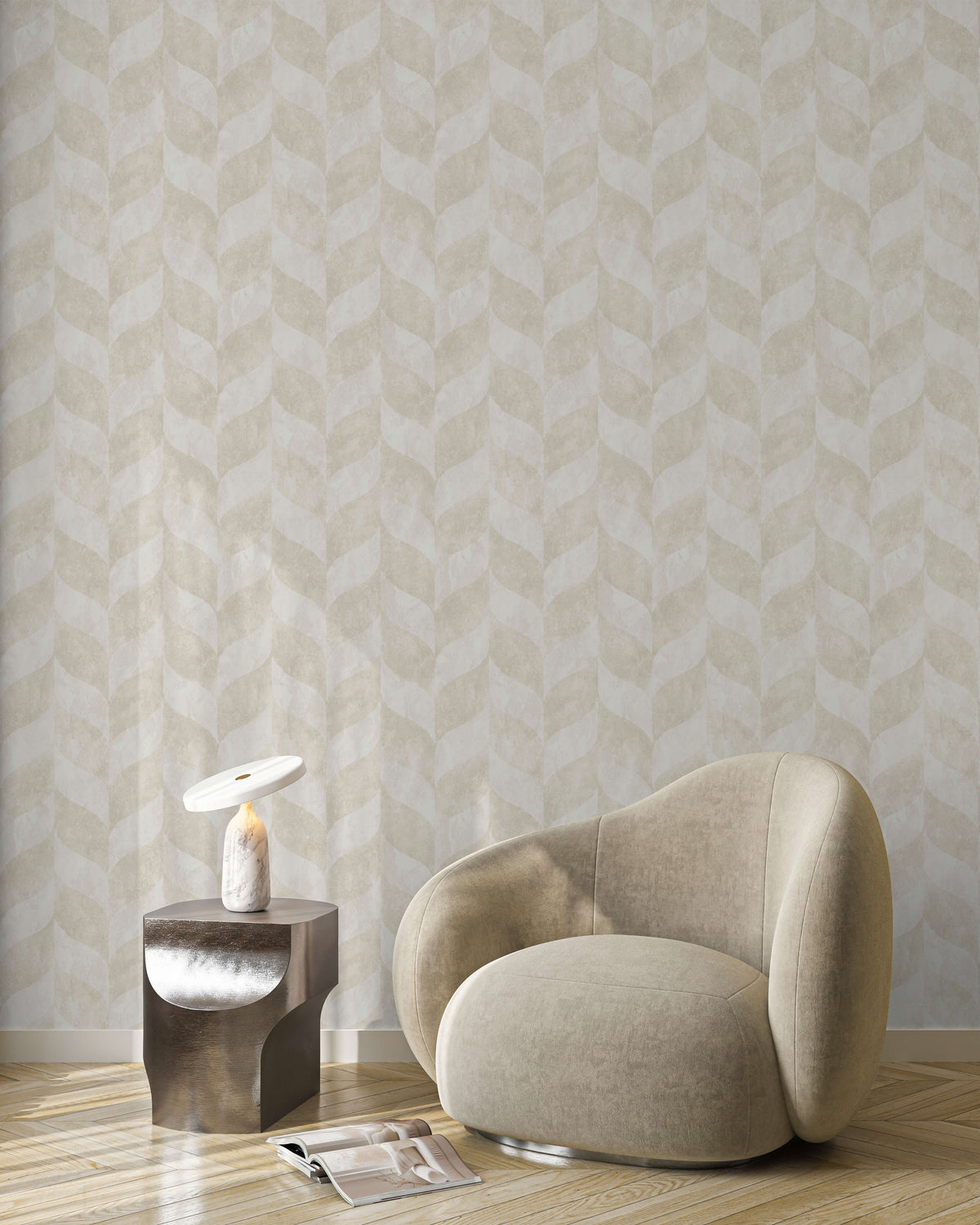 Veer Decor Harlow Geo White Wallpaper VRVZ400-92
