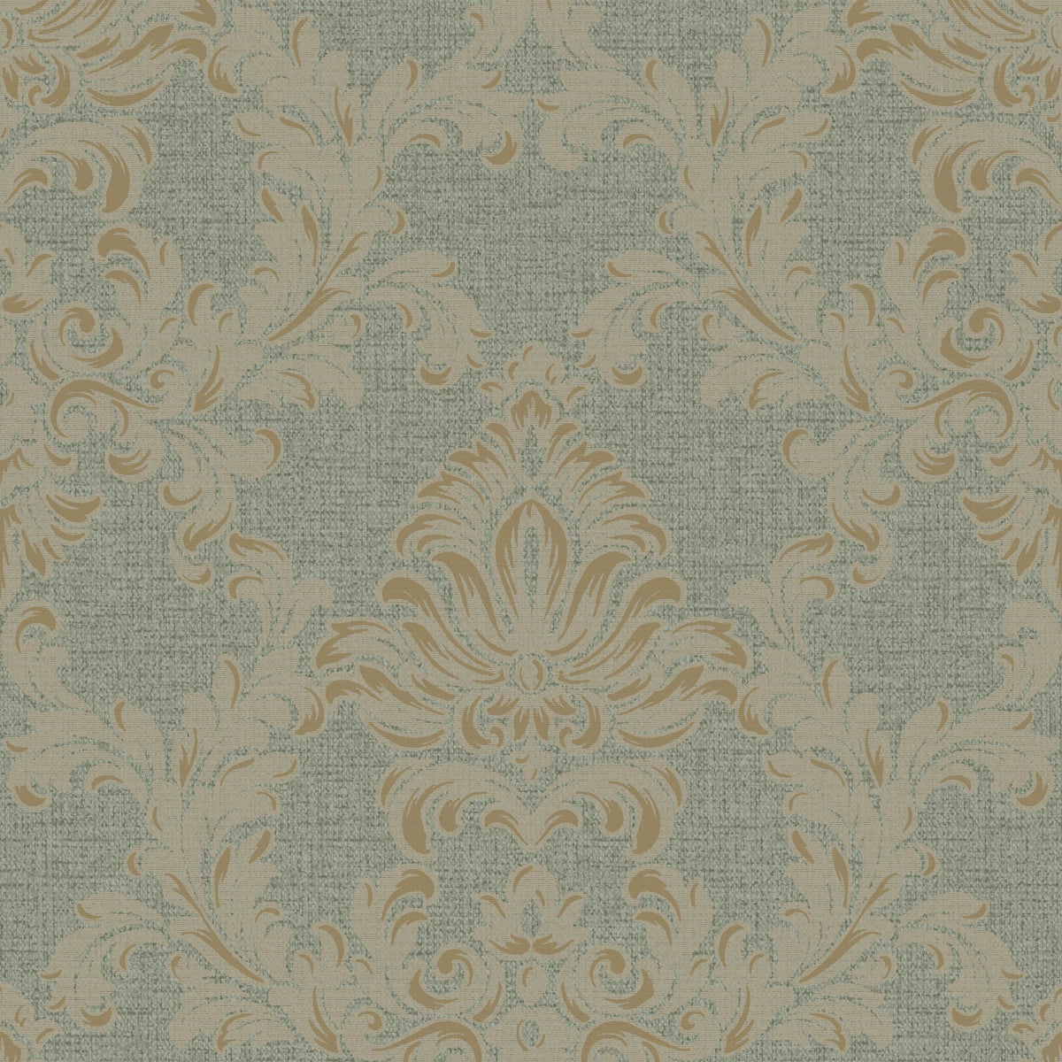 Veer Decor Venezia Damask Green Wallpaper VRVZ904-91