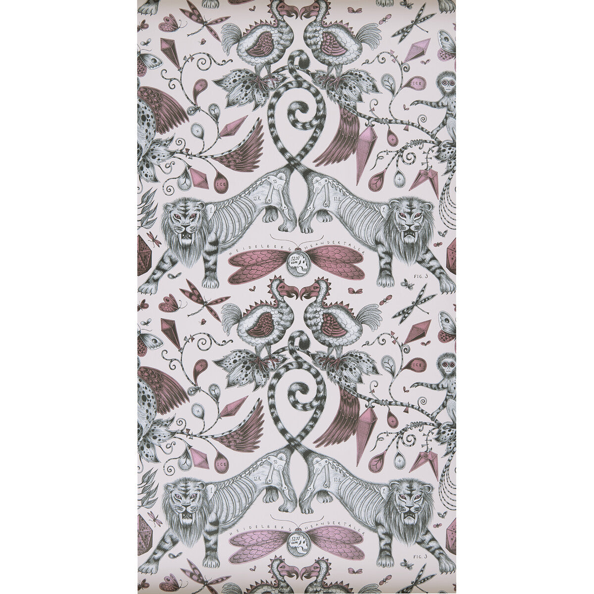 CLARKE AND CLARKE W0100/05.CAC.0 EXTINCT PINK Wallpaper - Eade's Wallpaper