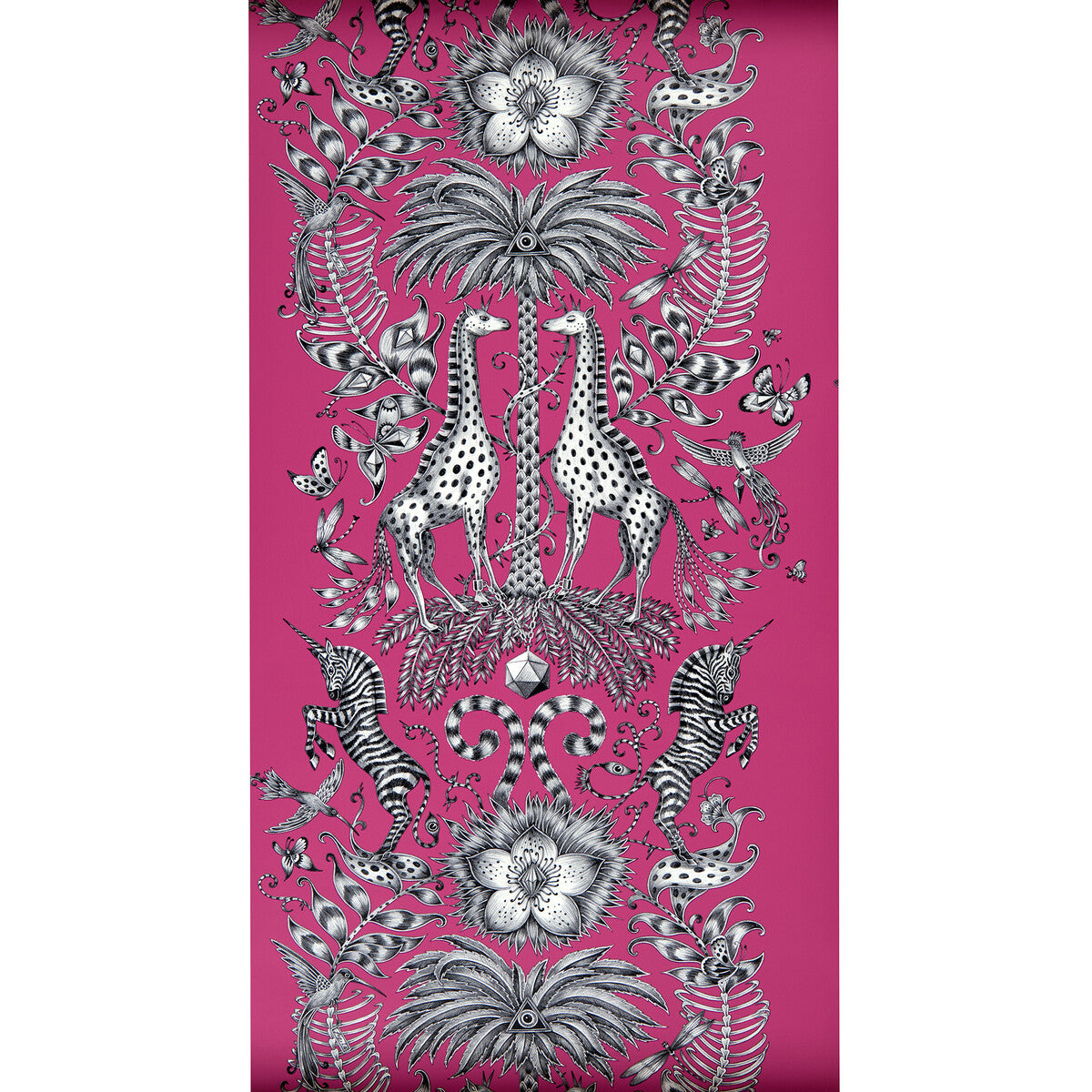 CLARKE AND CLARKE W0102/04.CAC.0 KRUGER MAGENTA Wallpaper - Eade's Wallpaper