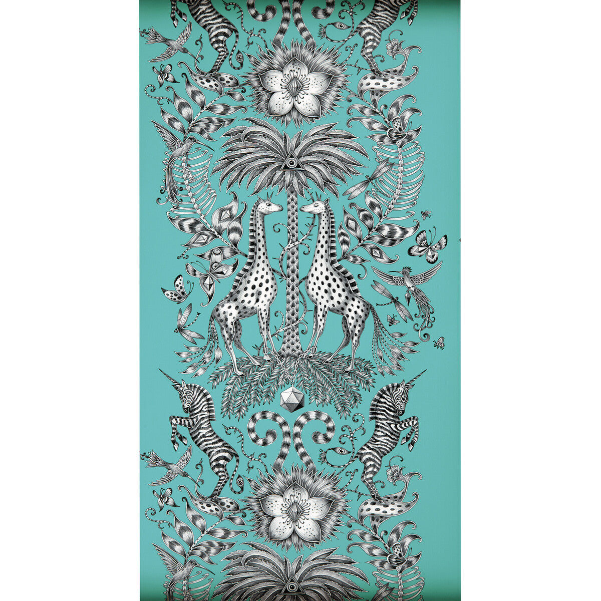 CLARKE AND CLARKE W0102/08.CAC.0 KRUGER TEAL Wallpaper - Eade's Wallpaper