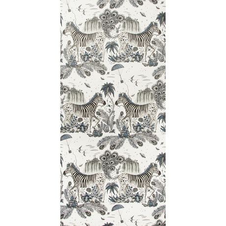 CLARKE AND CLARKE W0117/01.CAC.0 LOST WORLD BLUE  Wallpaper - Eade's Wallpaper