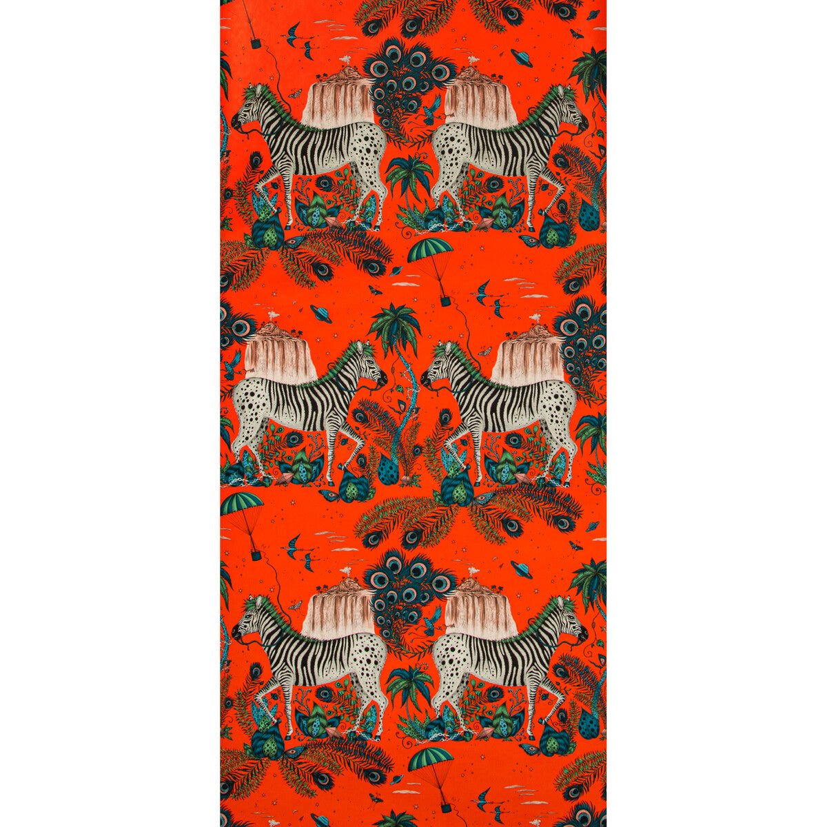CLARKE AND CLARKE W0117/05.CAC.0 LOST WORLD RED  Wallpaper - Eade's Wallpaper