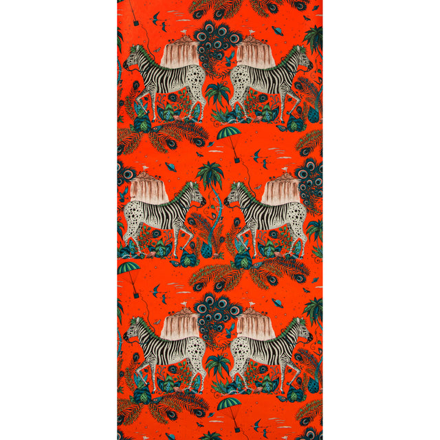 CLARKE AND CLARKE W0117/05.CAC.0 LOST WORLD RED  Wallpaper - Eade's Wallpaper