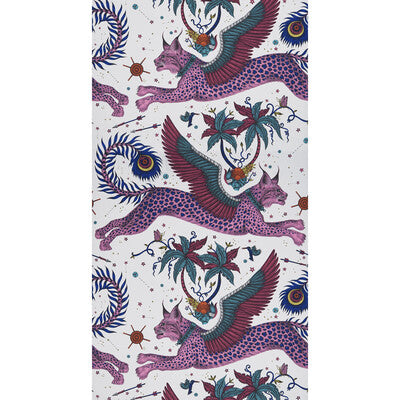 CLARKE AND CLARKE W0118/03.CAC.0 LYNX MAGENTA  Wallpaper - Eade's Wallpaper