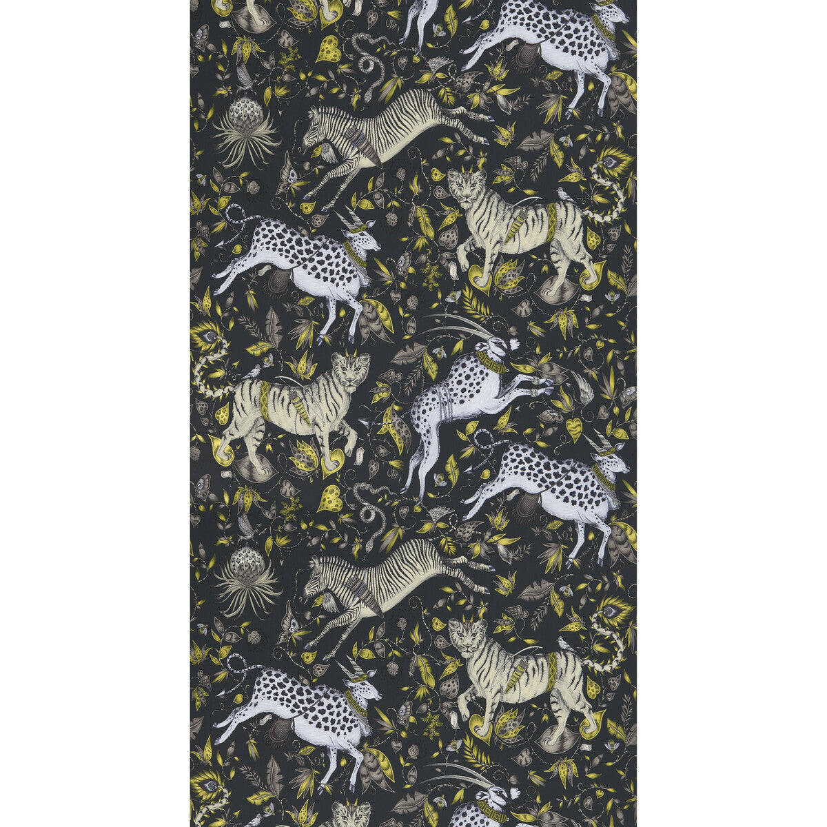 CLARKE AND CLARKE W0119/02.CAC.0 PROTEA CHARCOAL  Wallpaper - Eade's Wallpaper