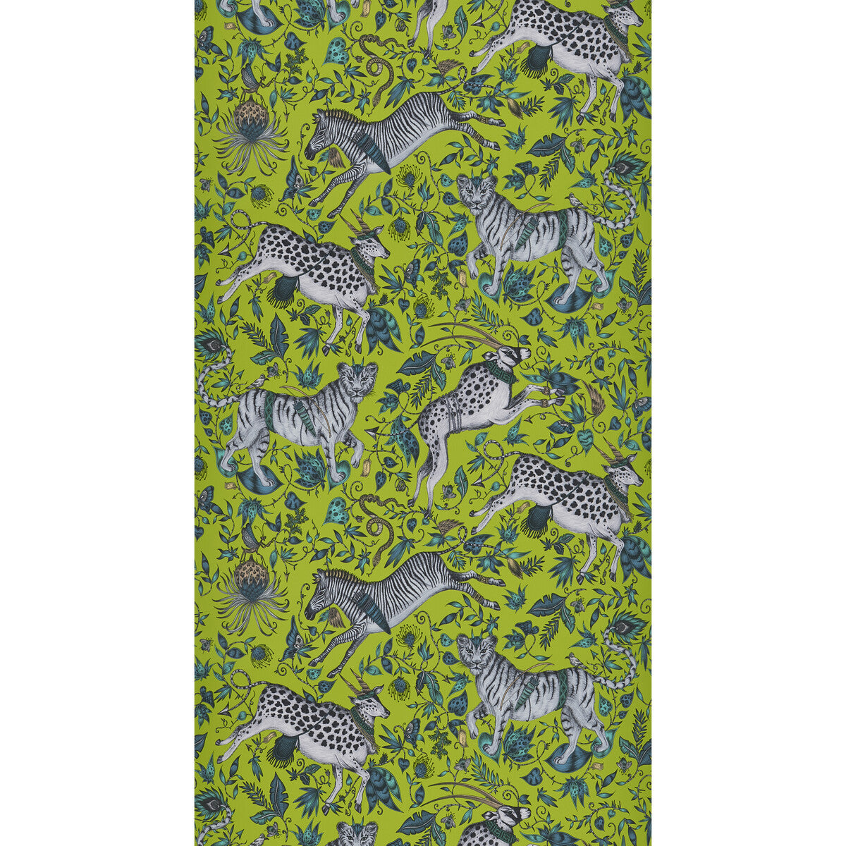 CLARKE AND CLARKE W0119/05.CAC.0 PROTEA LIME  Wallpaper - Eade's Wallpaper