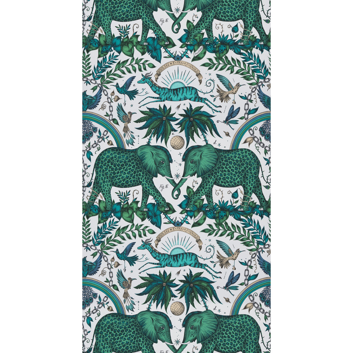 CLARKE AND CLARKE W0121/03.CAC.0 ZAMBEZI GREEN Wallpaper - Eade's Wallpaper