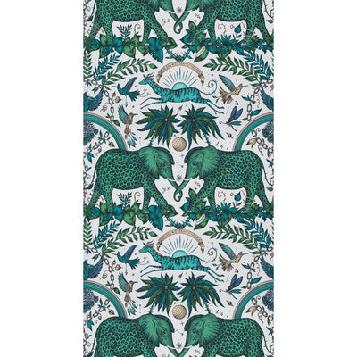 CLARKE AND CLARKE W0121/03.CAC.0 ZAMBEZI GREEN Wallpaper - Eade's Wallpaper