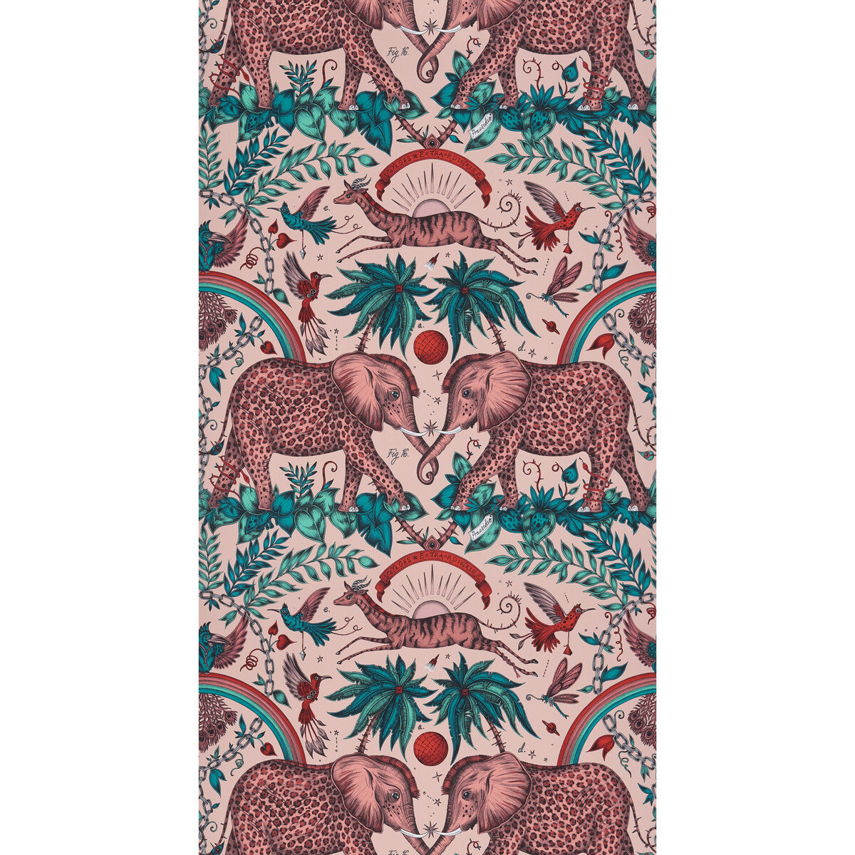 CLARKE AND CLARKE W0121/05.CAC.0 ZAMBEZI PINK  Wallpaper - Eade's Wallpaper