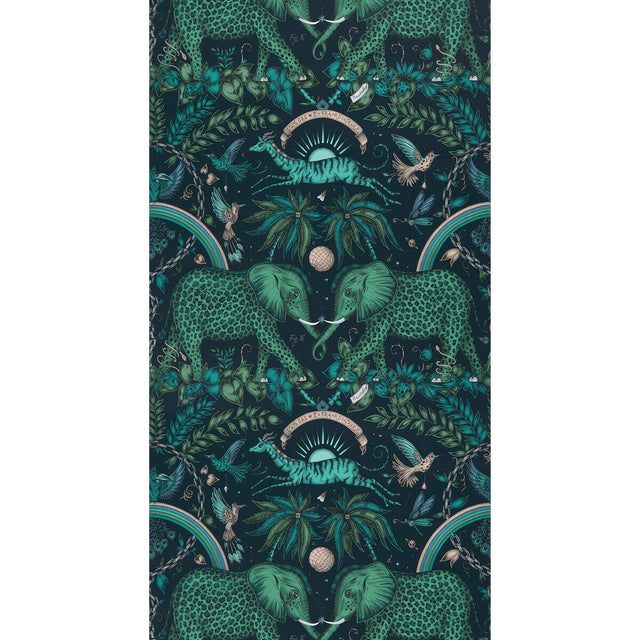 CLARKE AND CLARKE W0121/06.CAC.0 ZAMBEZI TEAL Wallpaper - Eade's Wallpaper