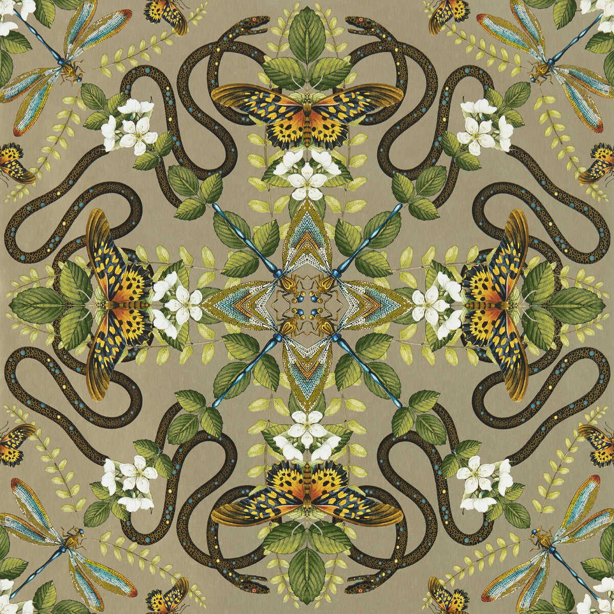 CLARKE AND CLARKE W0129/02.CAC.0 EMERALD FOREST WP GILVER Wallpaper - Eade's Wallpaper