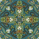 CLARKE AND CLARKE W0129/05.CAC.0 EMERALD FOREST WP TEAL Wallpaper - Eade's Wallpaper