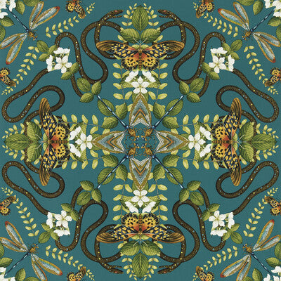 CLARKE AND CLARKE W0129/05.CAC.0 EMERALD FOREST WP TEAL Wallpaper - Eade's Wallpaper