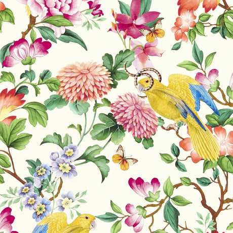 CLARKE AND CLARKE W0130/02.CAC.0 GOLDEN PARROT WP IVORY Wallpaper - Eade's Wallpaper