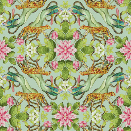 CLARKE AND CLARKE W0131/01.CAC.0 MENAGERIE WP AQUA Wallpaper - Eade's Wallpaper