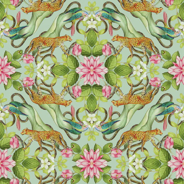 CLARKE AND CLARKE W0131/01.CAC.0 MENAGERIE WP AQUA Wallpaper - Eade's Wallpaper