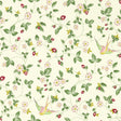 CLARKE AND CLARKE W0135/03.CAC.0 WILD STRAWBERRY WP IVORY Wallpaper - Eade's Wallpaper