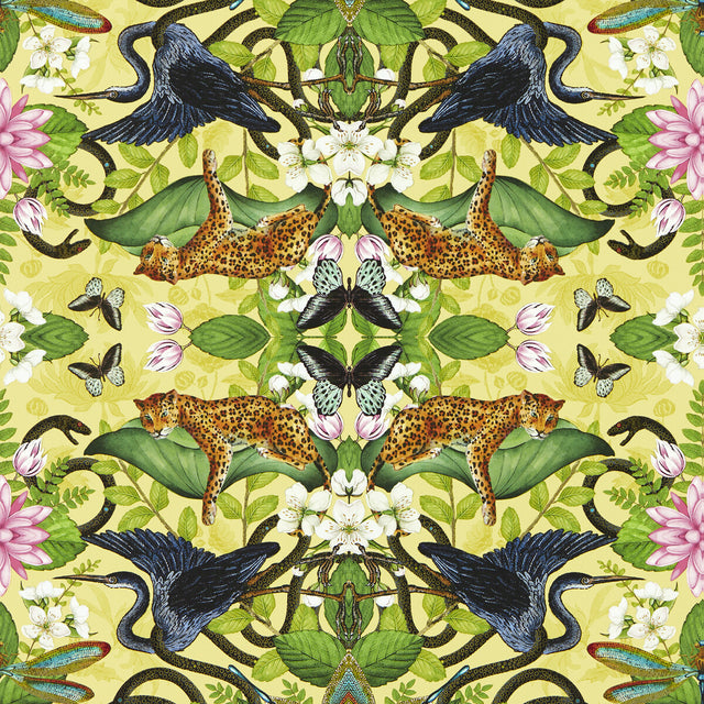 CLARKE AND CLARKE W0136/01.CAC.0 WONDERLUST WP CITRON Wallpaper - Eade's Wallpaper