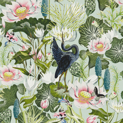 CLARKE AND CLARKE W0137/05.CAC.0 WATERLILY WP MINERAL Wallpaper - Eade's Wallpaper