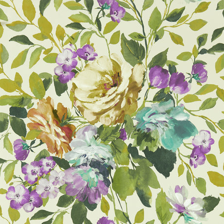 CLARKE AND CLARKE W0139/01.CAC.0 BLOOM AMETHYST WP Wallpaper - Eade's Wallpaper