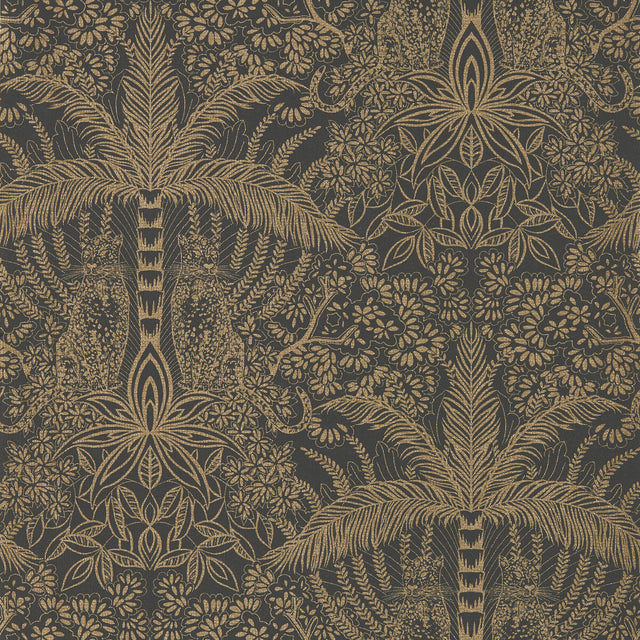 CLARKE AND CLARKE W0141/01.CAC.0 LEOPARDO ANTIQUE/NOIR WP Wallpaper - Eade's Wallpaper