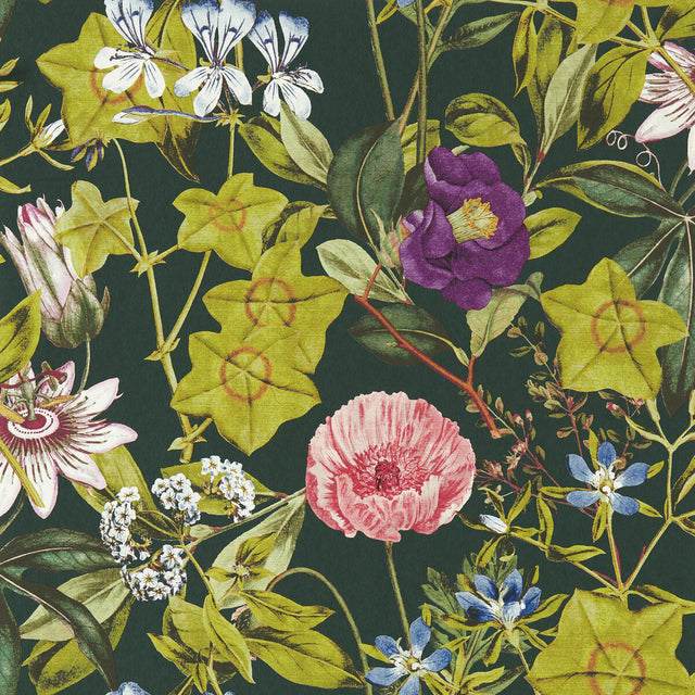 CLARKE AND CLARKE W0143/02.CAC.0 PASSIFLORA EMERALD WP Wallpaper - Eade's Wallpaper