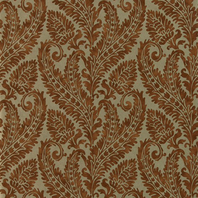 CLARKE AND CLARKE W0161/04.CAC.0 REGALE RUSSET GILVER WP Wallpaper - Eade's Wallpaper
