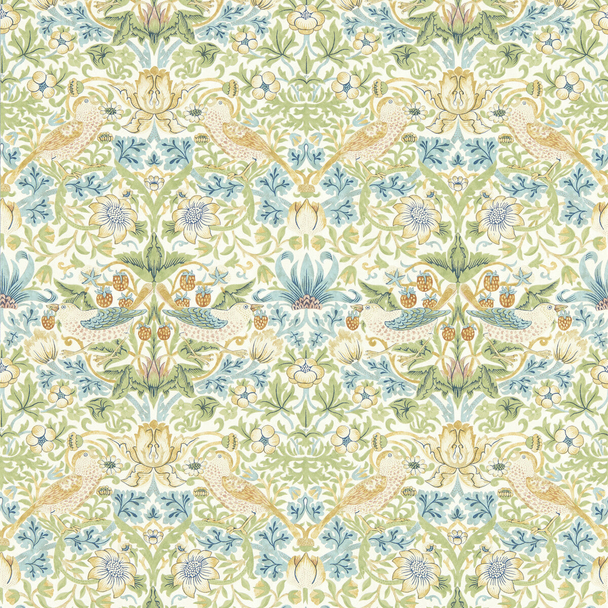CLARKE AND CLARKE W0171/01.CAC.0 STRAWBERRY THIEF APPLE WP Wallpaper - Eade's Wallpaper