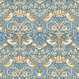 CLARKE AND CLARKE W0171/02.CAC.0 STRAWBERRY THIEF DENIM WP Wallpaper - Eade's Wallpaper