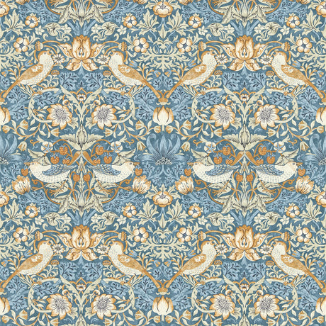 CLARKE AND CLARKE W0171/02.CAC.0 STRAWBERRY THIEF DENIM WP Wallpaper - Eade's Wallpaper
