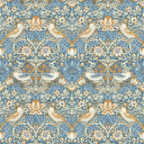 CLARKE AND CLARKE W0171/02.CAC.0 STRAWBERRY THIEF DENIM WP Wallpaper - Eade's Wallpaper