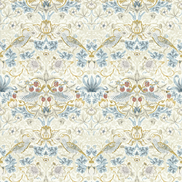 CLARKE AND CLARKE W0171/03.CAC.0 STRAWBERRY THIEF LINEN WP Wallpaper - Eade's Wallpaper