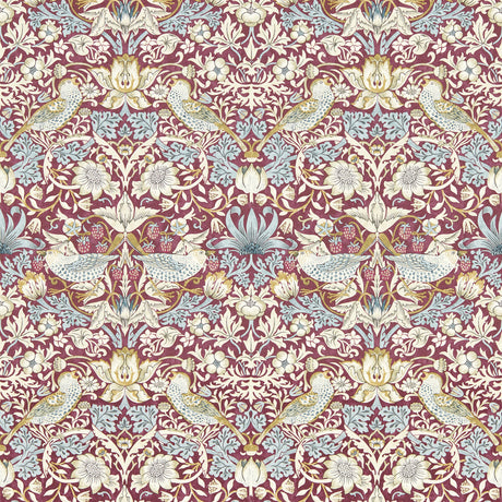 CLARKE AND CLARKE W0171/04.CAC.0 STRAWBERRY THIEF PLUM WP Wallpaper - Eade's Wallpaper