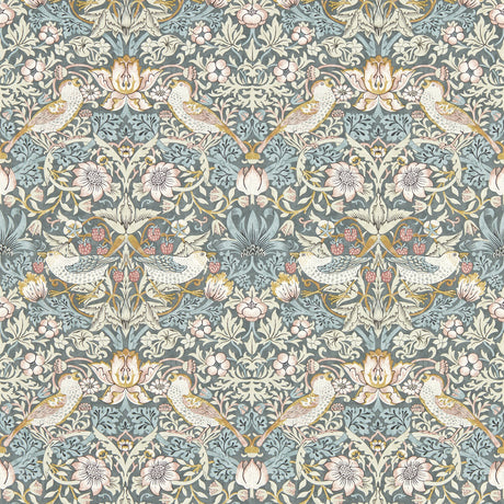 CLARKE AND CLARKE W0171/05.CAC.0 STRAWBERRY THIEF SLATE WP Wallpaper - Eade's Wallpaper