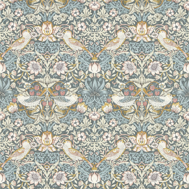 CLARKE AND CLARKE W0171/05.CAC.0 STRAWBERRY THIEF SLATE WP Wallpaper - Eade's Wallpaper