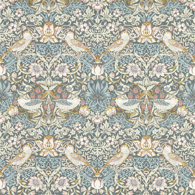 CLARKE AND CLARKE W0171/05.CAC.0 STRAWBERRY THIEF SLATE WP Wallpaper - Eade's Wallpaper