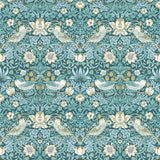CLARKE AND CLARKE W0171/06.CAC.0 STRAWBERRY THIEF TEAL WP Wallpaper - Eade's Wallpaper