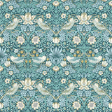 CLARKE AND CLARKE W0171/06.CAC.0 STRAWBERRY THIEF TEAL WP Wallpaper - Eade's Wallpaper