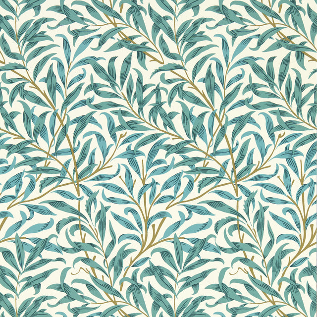 CLARKE AND CLARKE W0172/05.CAC.0 WILLOW BOUGHS TEAL WP Wallpaper - Eade's Wallpaper