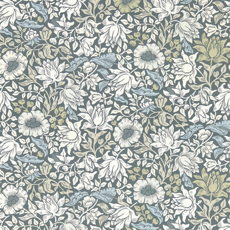 CLARKE AND CLARKE W0173/01.CAC.0 MALLOW SLATE WP Wallpaper - Eade's Wallpaper