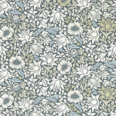 CLARKE AND CLARKE W0173/01.CAC.0 MALLOW SLATE WP Wallpaper - Eade's Wallpaper