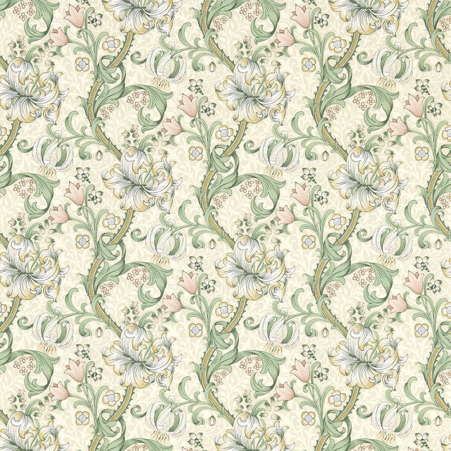 CLARKE AND CLARKE W0174/01.CAC.0 GOLDEN LILY LINEN WP Wallpaper - Eade's Wallpaper