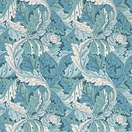 CLARKE AND CLARKE W0175/04.CAC.0 ACANTHUS TEAL WP Wallpaper - Eade's Wallpaper