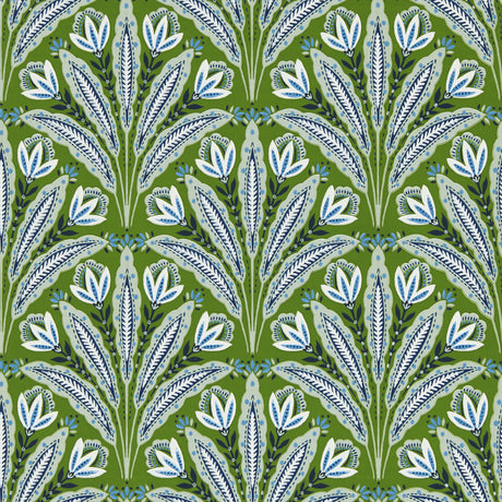 CLARKE AND CLARKE W0193/01.CAC.0 ATTINGHAM COBALT GREEN WP Wallpaper - Eade's Wallpaper