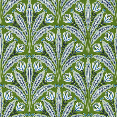 CLARKE AND CLARKE W0193/01.CAC.0 ATTINGHAM COBALT GREEN WP Wallpaper - Eade's Wallpaper