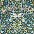 CLARKE AND CLARKE W0196/04.CAC.0 MIRABELL TEAL WP Wallpaper - Eade's Wallpaper
