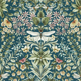 CLARKE AND CLARKE W0196/04.CAC.0 MIRABELL TEAL WP Wallpaper - Eade's Wallpaper