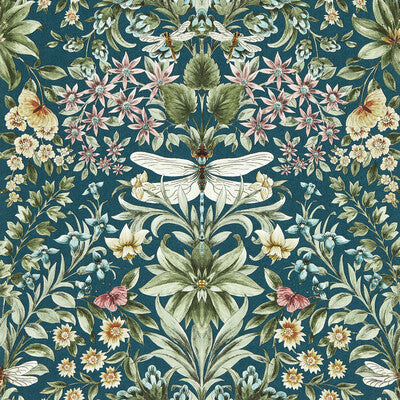 CLARKE AND CLARKE W0196/04.CAC.0 MIRABELL TEAL WP Wallpaper - Eade's Wallpaper