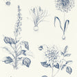 CLARKE AND CLARKE W0197/03.CAC.0 ROSERAIE MIDNIGHT WP Wallpaper - Eade's Wallpaper